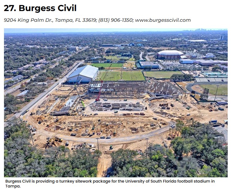 Burgess Civil top 27 largest contractors