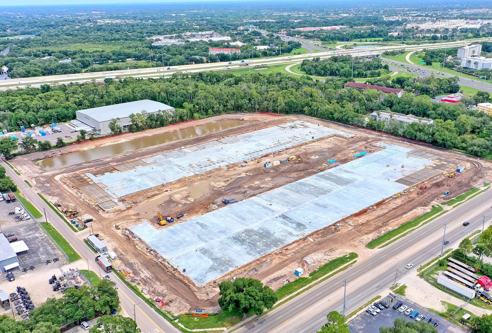 Utility construction at the 500 S Falkenburg project